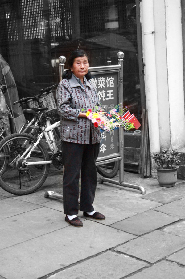 Grandmother Selling Goods