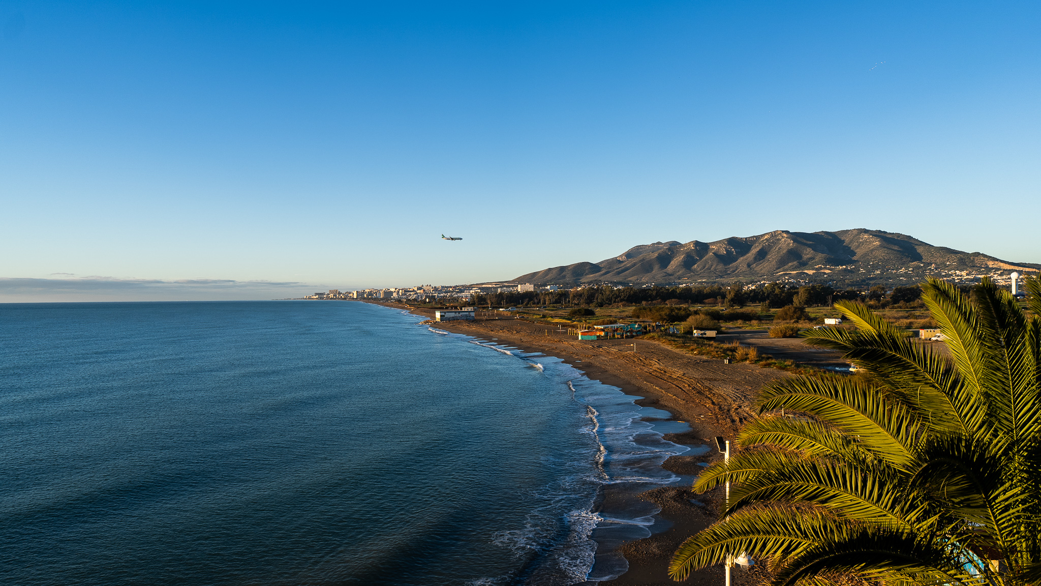 View of the sea from the hotel balcony