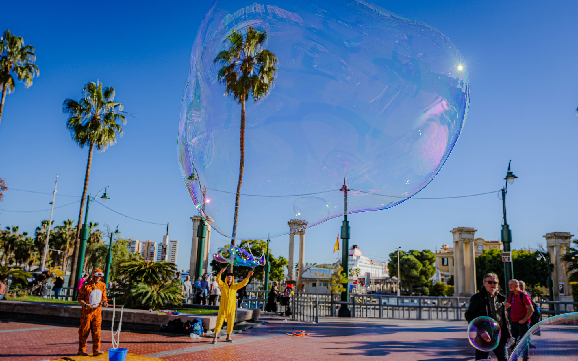 The largest bubble I’ve ever seen on the street!