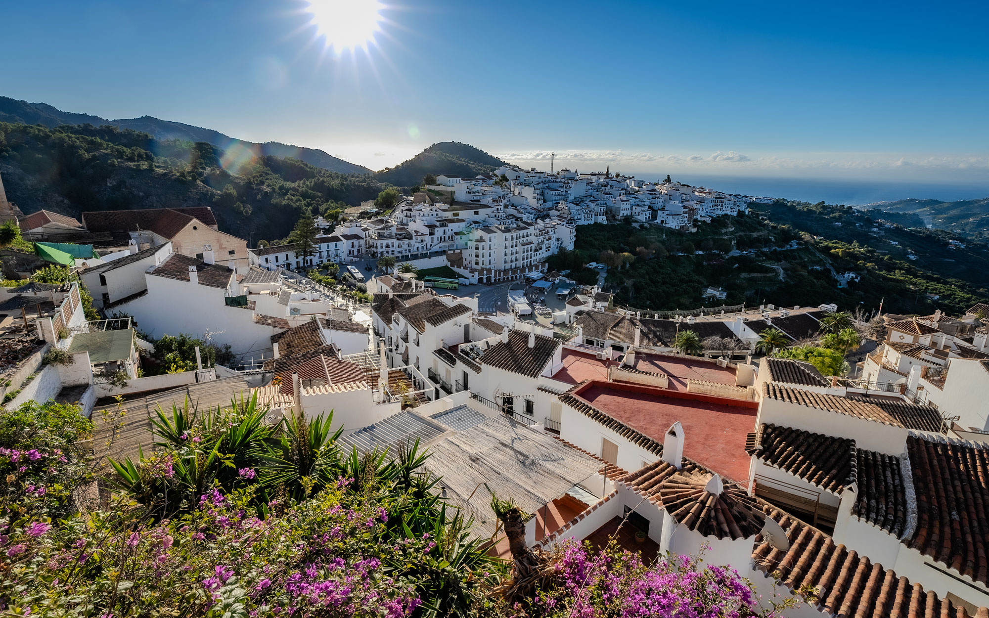 A stunning view from the top of Frigiliana village