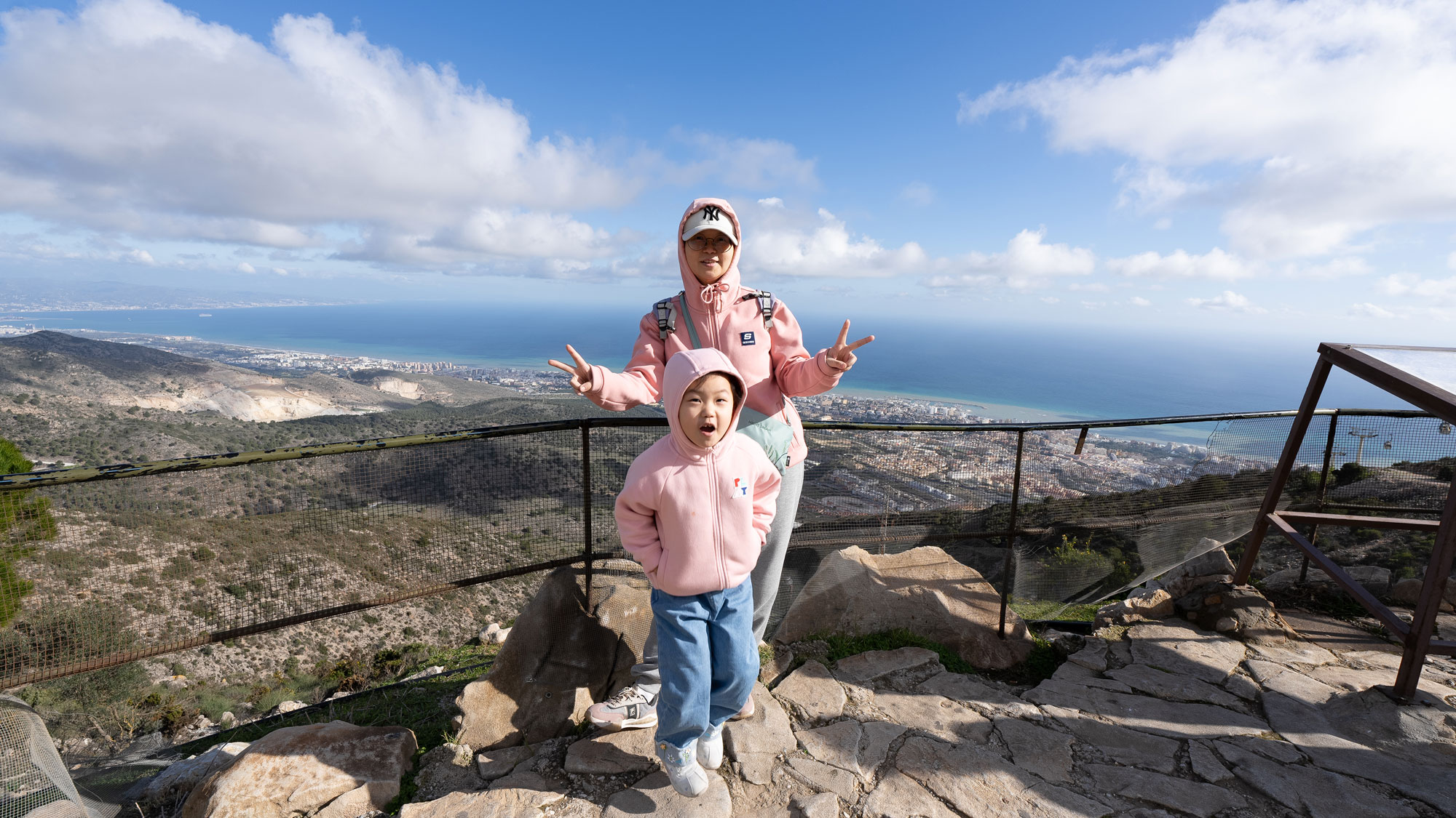 The summit reached by the Benalmádena cable car